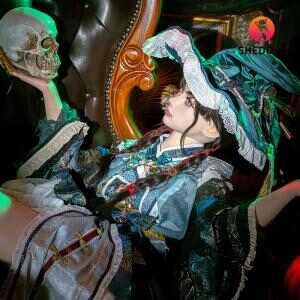 [SHEDOLL] Tanya(Jiang Xiao-TANG) 160cm | C-cup Gothic Witch · Blood-Stained Dress & Bandages · Poseable Joints | Halloween Succubus Doll